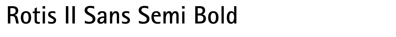 Rotis II Sans Semi Bold